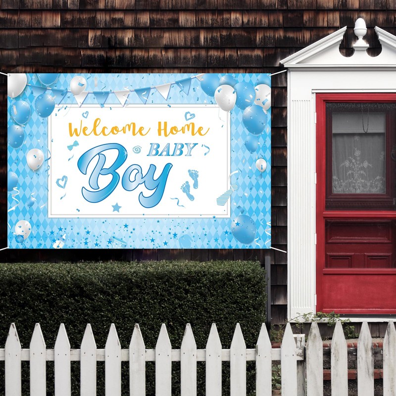 RoadSea It's a Boy Backdrop Banner - Gender Reveal Party