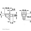Direct Bazaar Häfele Shelf Support pin peg Stud Clear Plastic