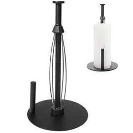 Paper Towel Holder Countertop Stainless Steel Paper Towel Dispenser Standing Easy to Tear with Damping Function for Kitchen Bathroom