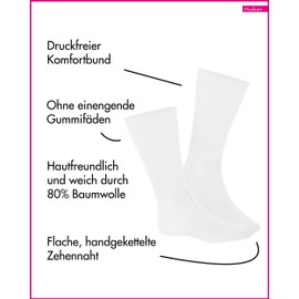 Hudson Relax Soft Pressure-free Waistband Men's Socks, White 0008