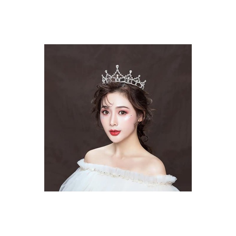 YOVEKAT Princess Crown Head Tiara Wedding Princess Princess Tiara (Silver)