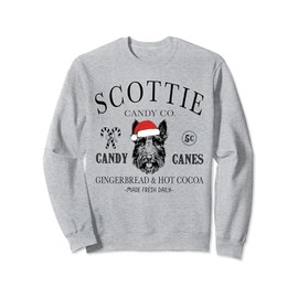 Funny Santa Scottish Terrier Mom Christmas Vintage Holiday Sweatshirt
