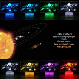 HYODREAM Solar System Night Light Universe Space Galaxy LED lamp for Kids Boys and Girls as Perfect Gifts on Birthdays or Holidays