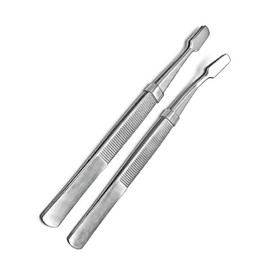 Leadigol Flat Mouth Eyelashes Tweezers Precision Stamp Philatelic Tool False Eyelashes Applicator Eyebrow Pinch Professional Stainless Steel for Women,Eyelash Grafting,Makeup Tools