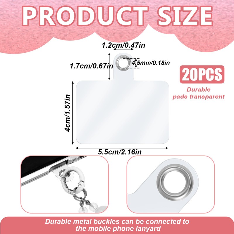 20 Pcs Phone Tether Tab Without Adhesive, Cell Phone Tether
