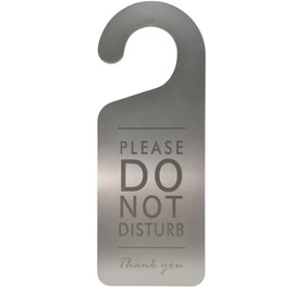 Do Not Disturb Door Hanger Sign 1 Pack Metal Door Hanger Sign for Office Home Meeting Session Hotel rooms Online Class and More, Laser Pattern