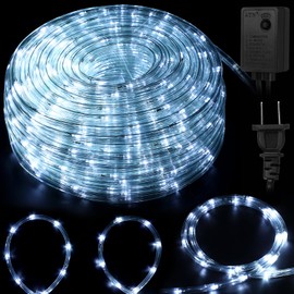 Baquler 150ft LED Rope White Lights Outdoor 810 LED Connectable and Flexible Tube Lights with 8 Modes Waterproof LED Rope Lighting for Party Holiday Garden Garden Indoor Outdoor Decoration