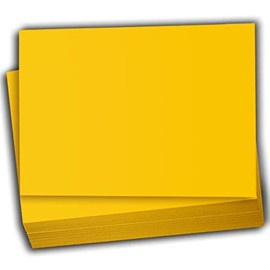 Hamilco Colored Scrapbook Cardstock Paper 5x7 Card Stock Paper 65 lb Cover 100 Pack (Sunflower Yellow)