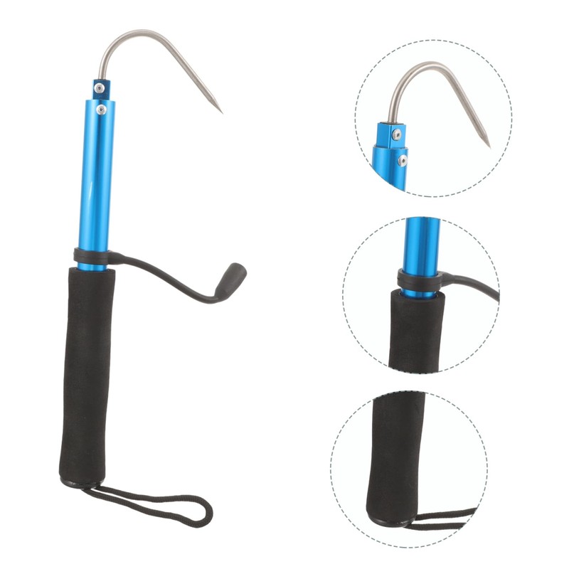 Kisangel Telescopic Fish Gaff Fishing Gaff Hook Stainless Fish Hook