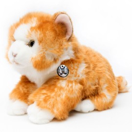 Maine Coon Cat Cuddly Toy Lying Down Red 30 cm Forest Cat Fluffy