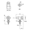 SANEI JY1432TV-13 Washing Machine Supply Seat Faucet with Auto Stopper,