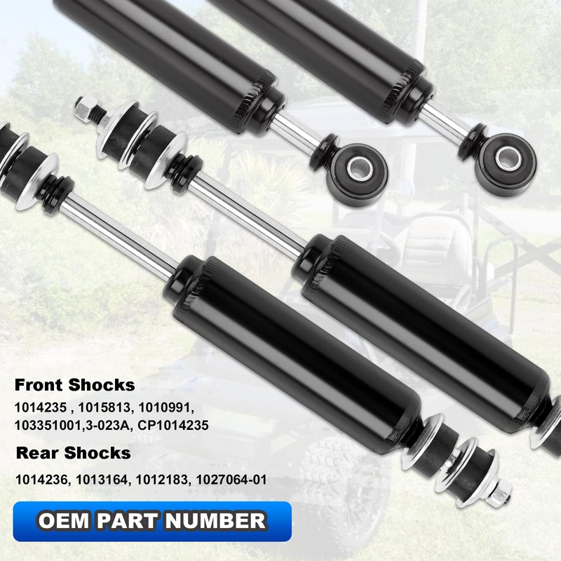 Front and Rear Golf Cart Shock Absorbers Compatible with 1988-up