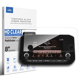 INNOSURE Updated Premium Glass Screen Protector for 2022 2023 2024 2025 Nissan Pathfinder S/SV/ROCK/CREEK 8" Touchscreen (HD Clear)