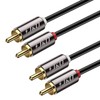 J&D 2RCA to 2RCA Cable, Gold Plated Copper Shell Heavy