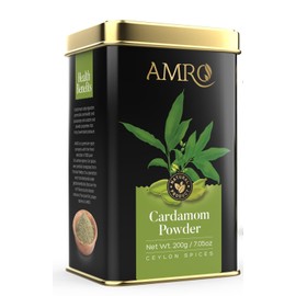 Pure Ceylon Cardamom Powder 200g (7.05 oz), Cardamom gently dried and ground, without additives, flavor enhancers, or artificial flavors.
