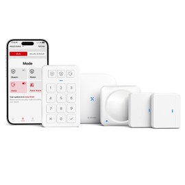 X-Sense Smart Home Security System, Wireless Security System 5-Piece Set, Supports Mobile App Alerts, Compatible with Alexa, Includes 1 Base Station, 2 Door Sensors, 1 Motion Sensor, 1 Keypad, AS05