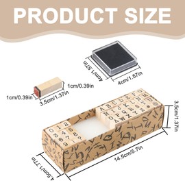 ZDNT 40 Alphabet Stamp Set, Vintage Wooden Alphabet Letters, Alphabet Letters Stamps, Alphabet Letters Numbers Set Letters Stamp for Art, Crafts, Card Making