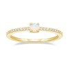 SHINYSO Wedding Band for Women 14K Gold Plated Opal Cubic