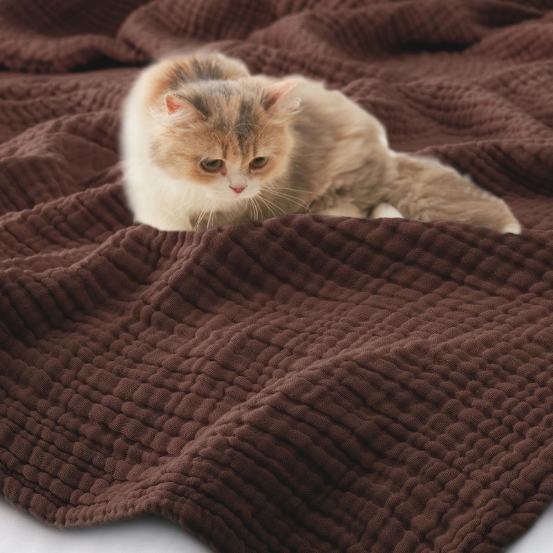 Carriediosa 100% Cotton Muslin Throw Blanket 50" X 70" Throw