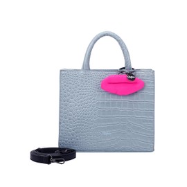 Buffalo Women's Big Boxy Collection Croco Dreamy Blue Shopper, dreamy blue