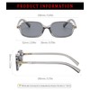 ZIMUSUN Retro Rectangle Sunglasses for Women Men 90s Small Square