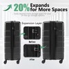 Udorich Travel Smart with Expandable Hard Sided Suitcase, 360° Rotating