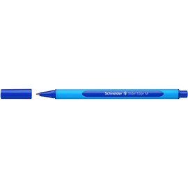 Schneider writing instruments ballpoint pen Slider Edge, cap model, M, blue, barrel color: cyan-blue, Pack of 1
