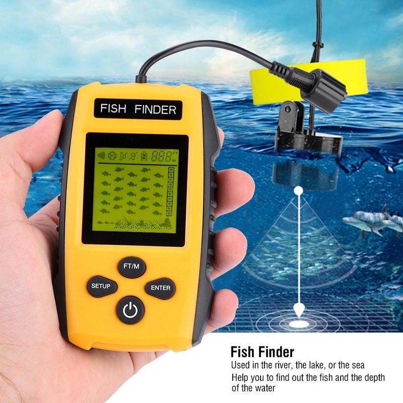 100M Portable LCD Fish Finder with Sonar Sensor Fishing Accessory