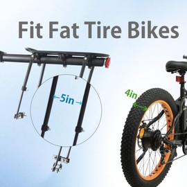 Fat Tire Bike Rack and Electric Bike Rack, Parrilla para Bicicletas Trasera, Ideas as Cargo Rack with Load Capacity (60KG Load Capacity)