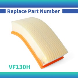 Erchon VF130H Flat Filter for HEPA Compatible with Bosch VAC090 VAC140 Series Dust Extractors, for Dry-Vacuuming Flat Pleated Paper