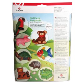 RAYHER 36005000 Hobby Animal Parade, 8 Designs 3.5 8.5 cm – Size 23.2 x 18.3 cm