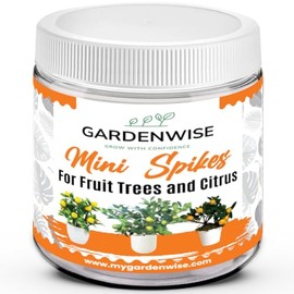 GARDENWISE Mini Fertilizer Spikes: Long-Lasting Citrus Fertilizer for 1.5 to 2 Years; Fruit Tree Fertilizer for Lemon Tree,Orange Tree, Lime Tree; 11 Count; Slow Release Fertilizer; Plant Food Spikes