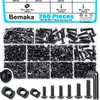Bemaka 260PCS M3 M4 M5 T Slot Nut Screws Kit,