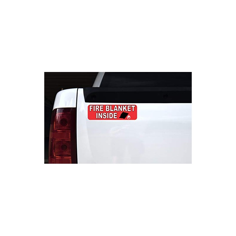 StickerTalk Fire Blanket Inside Vinyl Sticker, 10 inches by 3