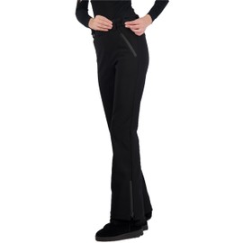 Arctic Quest Women's Snow Ski Pants Water Resistant Softshell Insulated Flare for Snowboarding Hiking Winter Outdoor Pants, Black, XX-Large