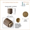 Goo-Ki 6 Pack Knurled Antique Brass Cabinet Knobs Vintage Bronze