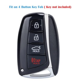 vurbemes 360 Degree Soft TPU Protector Key Fob Cover Case fit for Hyundai Santa fe Genesis G80 Equus Azera Smart Keyless Entry Key Fob (White)