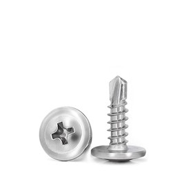 LERNOU (420 pcs) #8×1/2" Sheet Metal Self-Tapping Screws 410 Stainless Steel Cross Truss Head High-Strength Quick Tapping Screws.