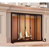 Fire Beauty Fireplace Screen, Wrought Iron Mesh, Baby Safe Spark