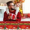 PHOGARY 2 Pcs Feliz Navidad Tablecloths Christmas Tablecloth, Santa Claus