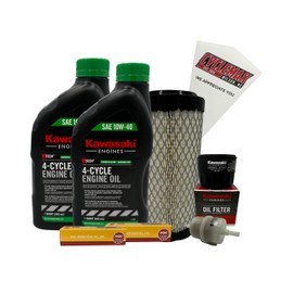 Cyclemax Tune Up Kit 10W-40 with Spark Plugs compatible with Kawasaki 99969-6539 compatible with FX481V FX541V FX 600V