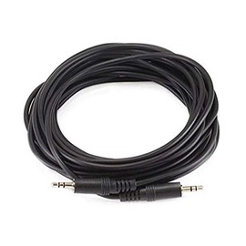 Monoprice Audio/Stereo Cable - 25 Feet - Black | 3.5mm Plug/Plug Male/Male