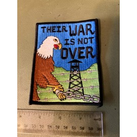 Embroidered Military Patch Army POW MIA Their War is Not Over NEW Chained Eagle