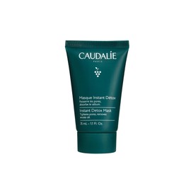 CAUDALIE Instant Detox Mascarilla de Arcilla Rosa, Limpia Poros - 35 mL | Mascarilla Facial de Arcilla Rosa Instant Detox, Limpia Poros Abiertos y Red