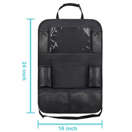 Tsukitoy Seat Back Pocket, Car Backseat Storage Pocket, Universal, Car Storage Kick Guard, Large Capacity Storage Bag, Organization, Car Storage Bag, Protective Sheet, Luggage Holder, Easy