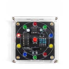 DIY Lucky Wheel Soldering Practice kit, Complete Soldering Project kit with Components, PCB & Enclosure, Perfect for Electronics Enthusiasts & Beginners,Advanced Version