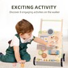 OOOK Wooden Baby Walker with Wheels, Montessori Baby Push Walker,