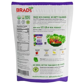 Brad's Plant Based Organic Crunchy Kale, Vampire Killer, 3 Bags, 6 Servings Total