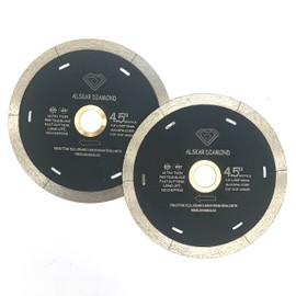 (2 Pack) Alskar Diamond J-Slot 4-1/2 inch Dry/Wet Diamond Blade with Slots for Cutting of Porcelain and Ceramic Tile (4-1/2" (2 pcs))