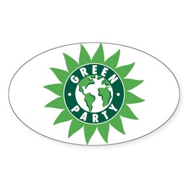 CafePress Green Party Logo (Sunflower/G Oval Sticker Oval Car Bumper Sticker